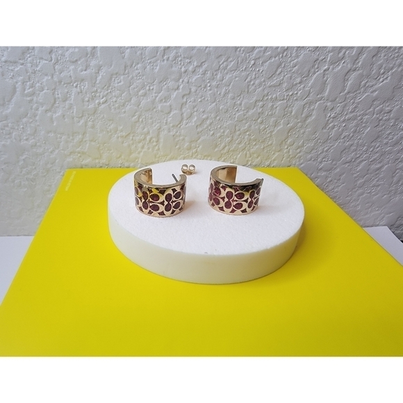 NWT Coach Hoop Earrings - Picture 2 of 6